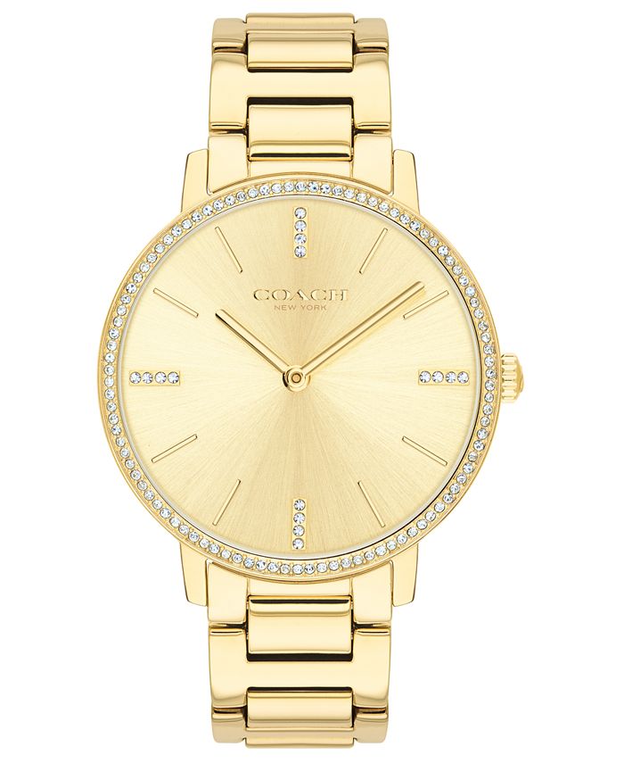 COACH Women's Audrey Gold-Tone Stainless Steel Bracelet Watch 35mm &  Reviews - All Watches - Jewelry & Watches - Macy's