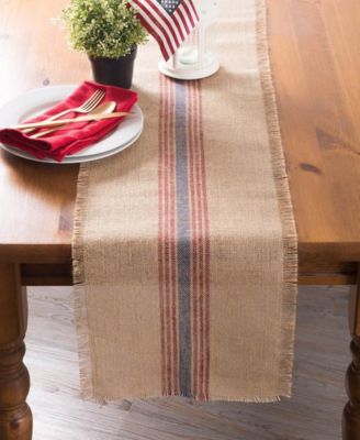 Design Imports Burlap Table Runner 14" x 108"