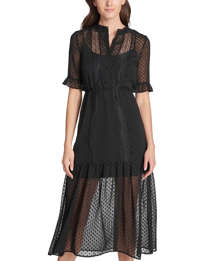 kensie Textured Illusion Midi Dress Macy's