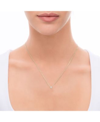 Bezel-Set Diamond Pendant Necklace (1/5 ct. t.w.) in 14K Gold or White Gold 
