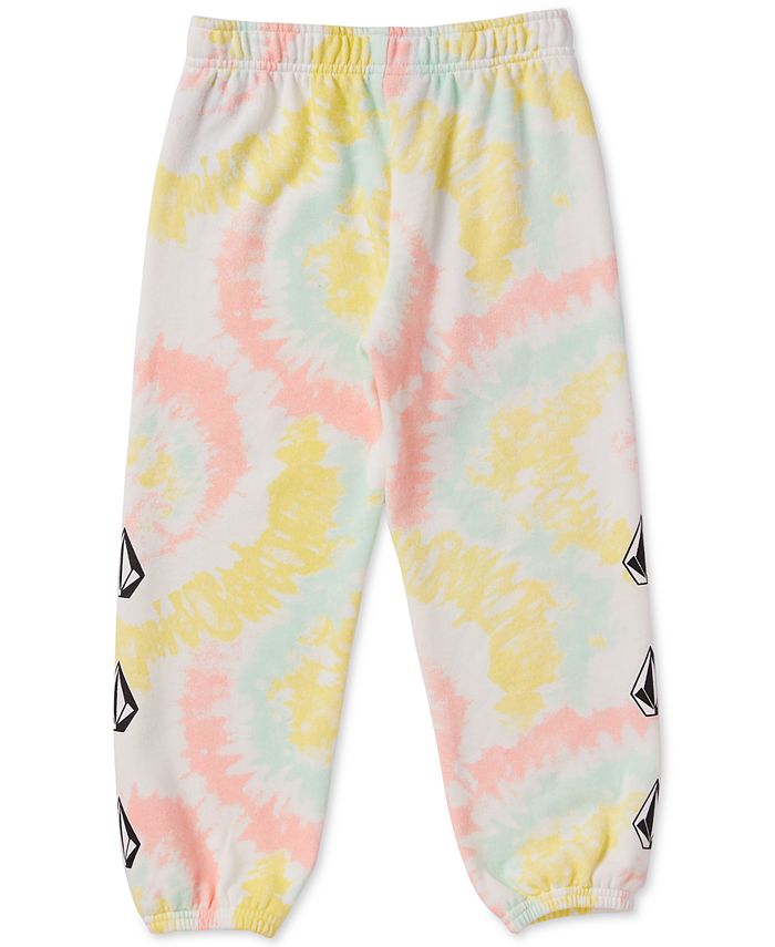 Volcom Little & Toddler Girls Tie-Dyed Fleece Jogger Pants - Macy's