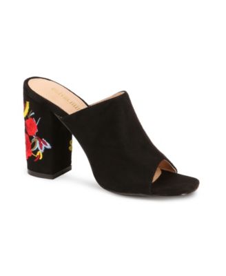 block heel peep toe mule