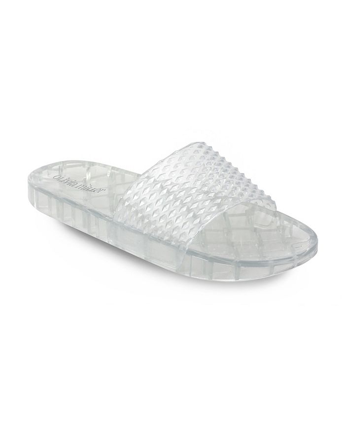 Olivia Miller Clearwater Jelly Pool Slide Sandals - Macy's