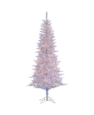 Sterling - 7.5 Ft. White Tiffany Tinsel Tree with 450 clear lights