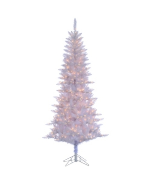 Sterling 7.5 Ft. White Tiffany Tinsel Tree With 450 Clear Lights
