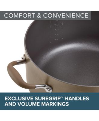 Advanced Home Hard-Anodized Nonstick 8.5 Qt. Wide Stockpot with Multi-Function Insert