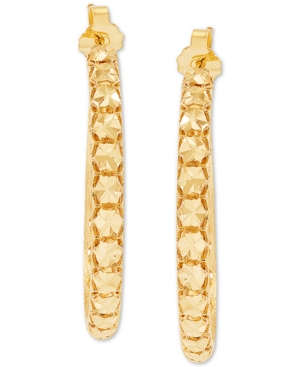 image of Effy Oro by Effy Bead-Design Hoop Earrings in 14k Gold