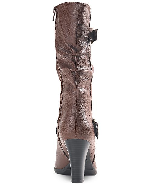 macys block heel boots