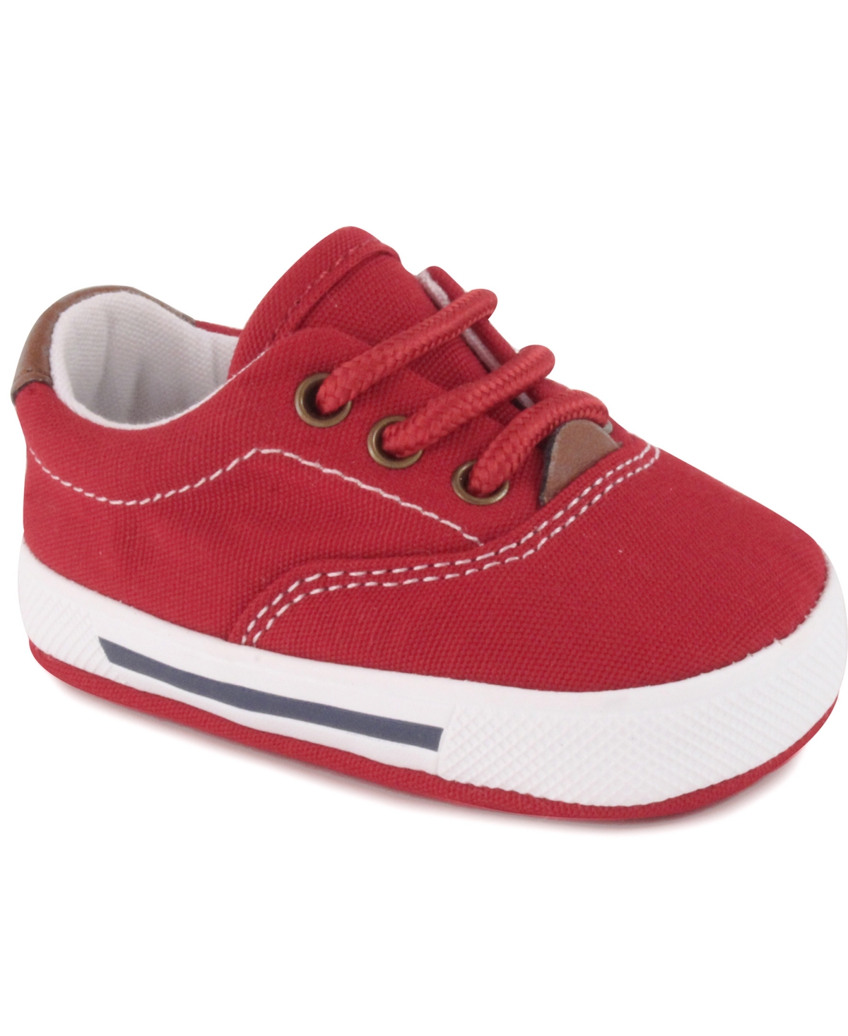 Shop Baby Deer Baby Boy Essential Canvas Lace-up Sneaker In Red