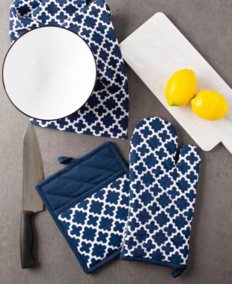 Lattice Oven Mitt Potholder Set