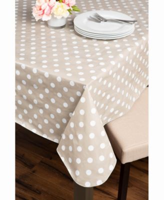 Polka Dot Vinyl Tablecloth 70" Round