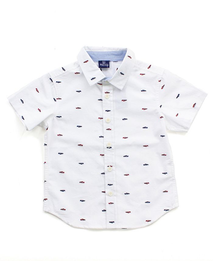 Bear Camp Little and Big Boys Printed Button Down Shirt - Macy's