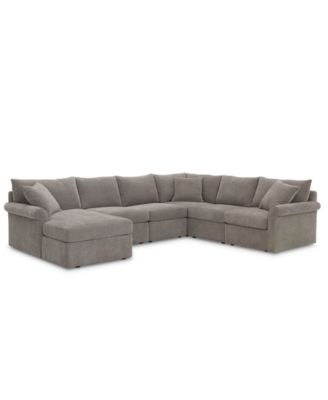 CLOSEOUT! Wedport 6-Pc. Fabric Modular Sectional with Chaise, Created for Macy's