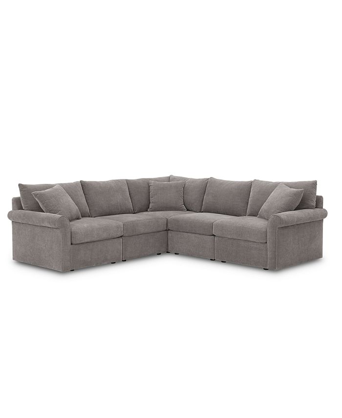 Furniture Wedport 5 Pc Fabric L, L Sectional Sofa