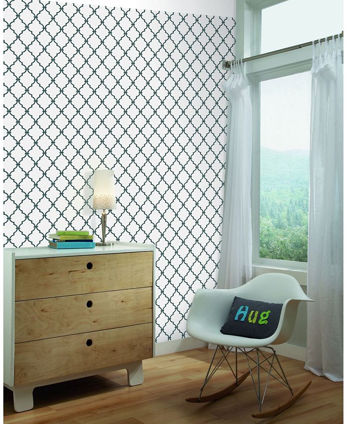 York Wallcoverings Modern Trellis Peel and Stick Wallpaper Macy's