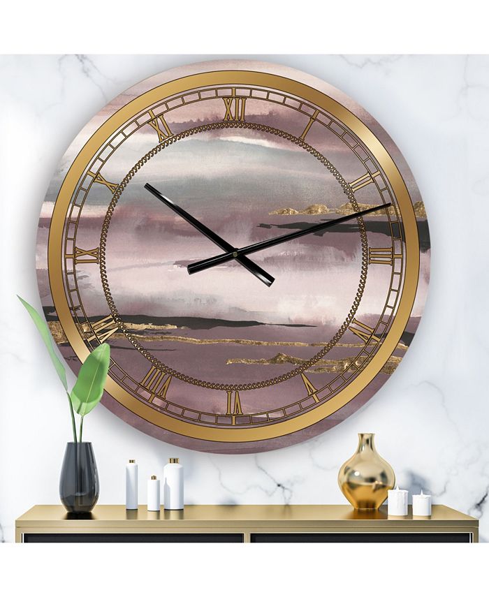Designart Glam Oversized Metal Wall Clock - Macy's