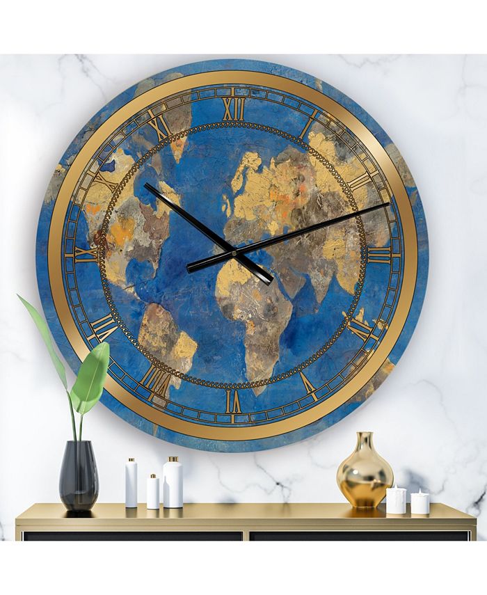 Designart Glam Oversized Metal Wall Clock - Macy's