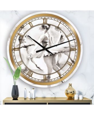 Designart Glam Oversized Metal Wall Clock