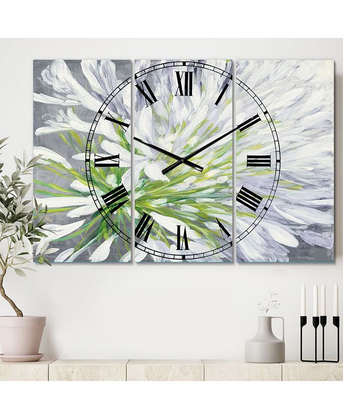 Designart Traditional 3 Panels Metal Wall Clock - Macy's