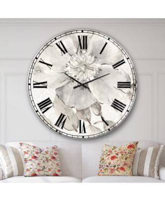 Designart Farmhouse Oversized Metal Wall Clock - 36 x 36