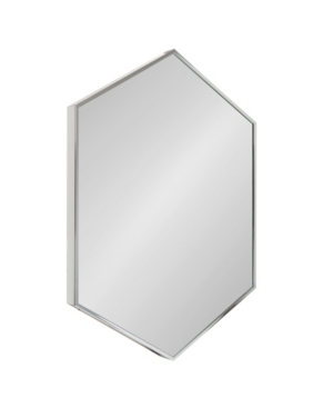 Shop Kate And Laurel Rhodes Framed Hexagon Wall Mirror In Silver