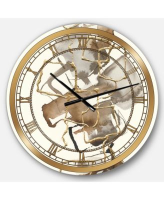 Designart Glam Oversized Metal Wall Clock