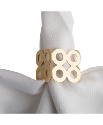 Square Die Cut Napkin Ring Set of 6