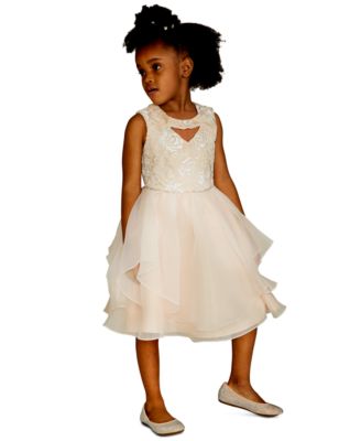 Rare Editions Little Girls Sequin Embroidered Dress