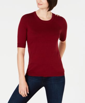 Charter Club - Button-Shoulder Sweater