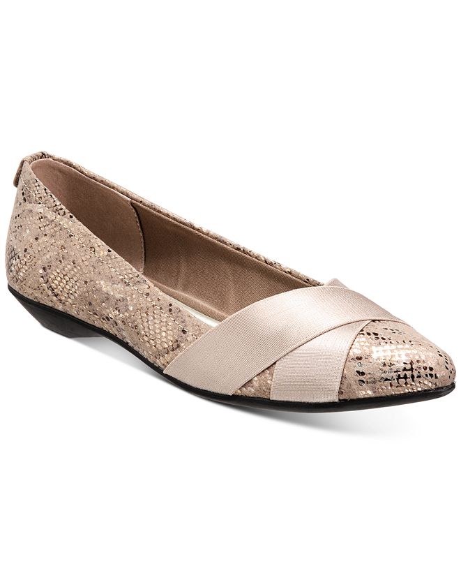 anne klein brown flats