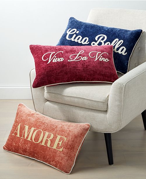 Lacourte Dolce Vita Words 14 X 24 Decorative Pillow Collection