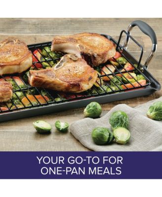 Advanced Home Hard-Anodized Nonstick Double Burner Griddle, 10" x 18"