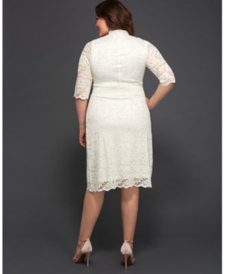 Kiyonna Women's Plus Size Luxe Lace Wedding Dress
