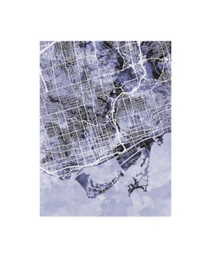 Trademark Global Michael Tompsett Toronto Street Map Blue Canvas Art In Multi
