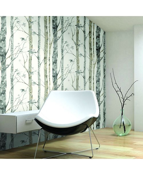 York Wallcoverings Birch Trees Peel And Stick Wallpaper Reviews