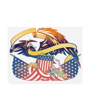 Trademark Global David Chestnutt American Eagle Flag Canvas Art In Multi