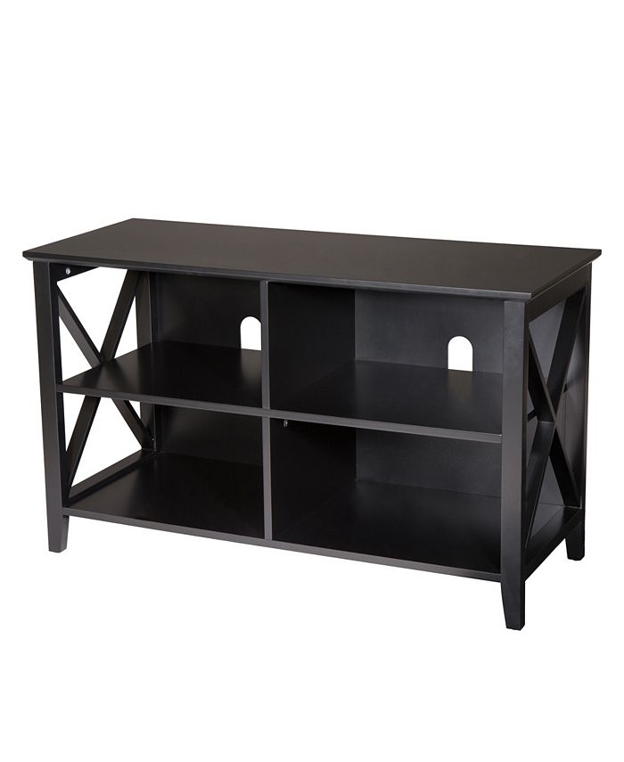 Glitzhome Traditional Espresso X Frame TV Stand Macy's