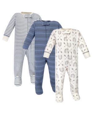 Yoga Sprout Zipper Sleep N Play Hedgehog 3 Pack 3-6 Months