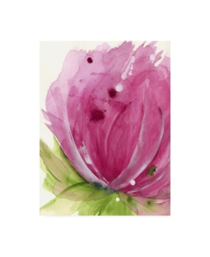 Trademark Global Dawn Derma Pink Watercolor Flowers Canvas Art In Multi
