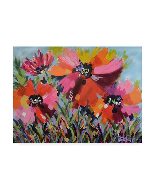 Trademark Global Pamela Gaten Red Poppy Field Canvas Art 19 5 X