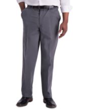 Louis Raphael Comfort Stretch Stria Slim Fit Flat Front Dress Pant In Dk  Grey