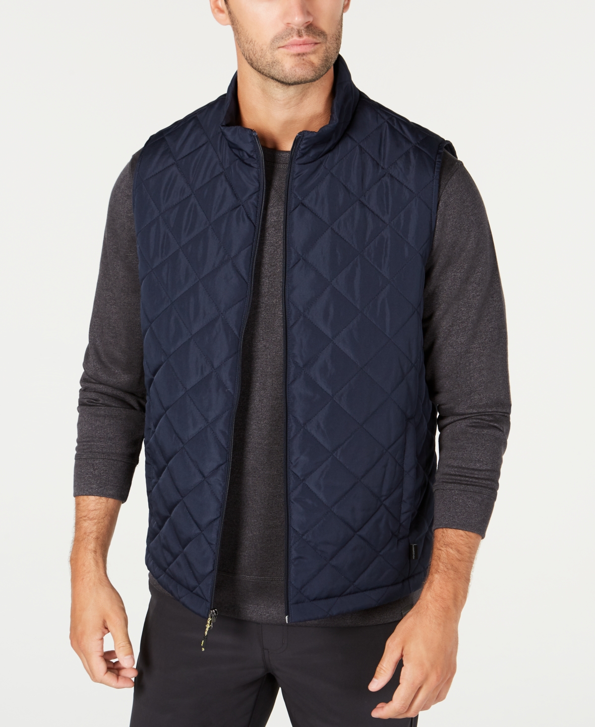 Hawke & Co. Men's Diamond Quilted Heritage Vest, Created For Macy's In Hawke Navy