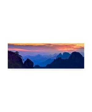 Trademark Global Mei Xu Sanqing Mountain Sunset Canvas Art In Multi