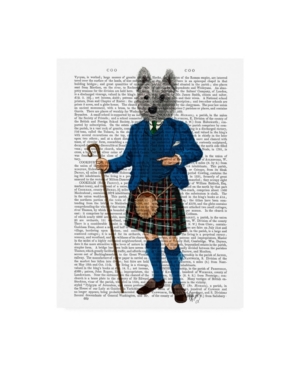 Trademark Global Fab Funky West Highland Terrier In Kilt Canvas Art In Multi