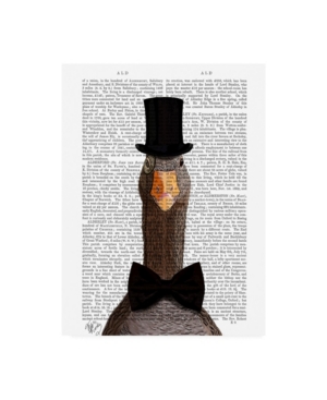 Trademark Global Fab Funky Distinguished Goose Canvas Art In Multi