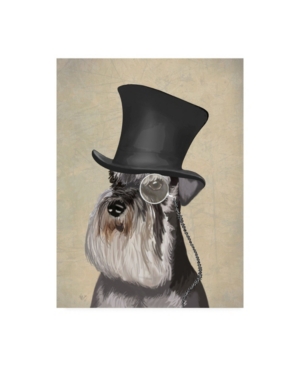 Trademark Global Fab Funky Schnauzer, Formal Hound And Hat Canvas Art In Multi
