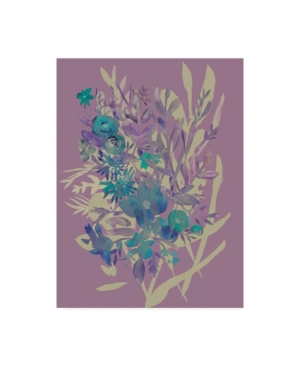 Trademark Global Chariklia Zarris Slate Flowers On Mauve I Canvas Art In Multi