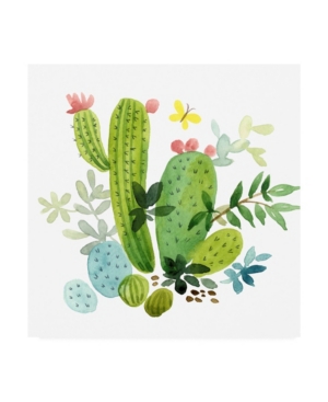 Trademark Global Jane Maday Happy Cactus Iii Canvas Art In Multi