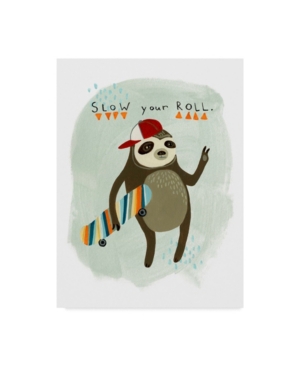 Trademark Global June Erica Vess Hipster Sloth I Canvas Art In Multi