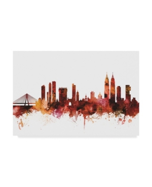 Trademark Global Michael Tompsett Mumbai Skyline India Bombay Red Canvas Art In Multi